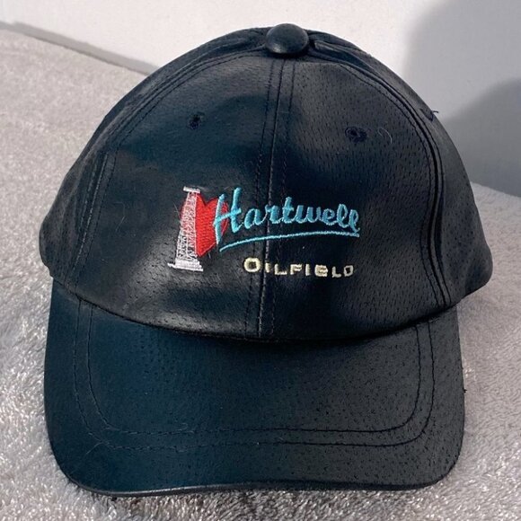 Vintage Black Leather Hartwell Oilfield Hat - Picture 9 of 9